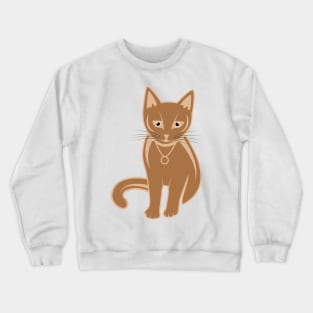 Cute brown cat Crewneck Sweatshirt